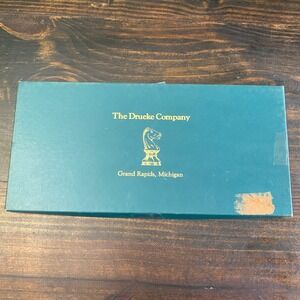 Vintage Drueke Cribbagemaster Model 1950 Wood Cribbage Board with Box & Manuals
